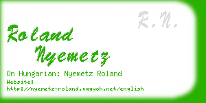 roland nyemetz business card